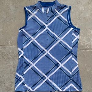 Tail sleeveless top zipper neck line size small